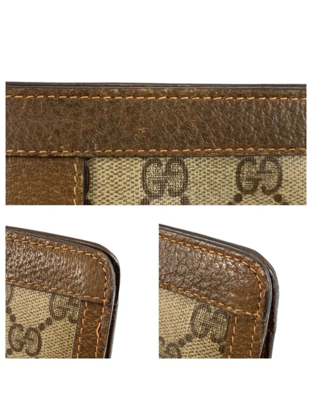 Gucci Vintage Sherry Line Beige GG Supreme Canvas Clutch - Picture 6 of 9